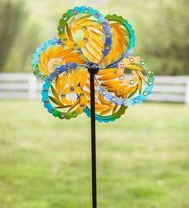 Colorful Feathery Spiral Wind Spinner