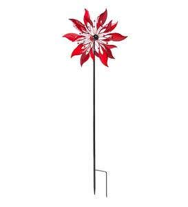 Red Leaf Metal Wind Spinner