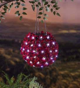 Hanging Lighted Solar Metal Decorative Ball