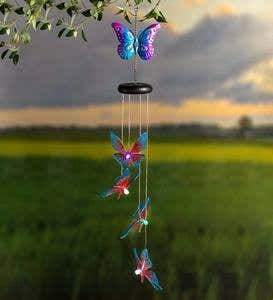 Lighted Solar Butterfly Mobile