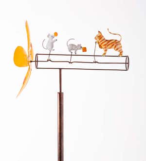 Cat and Mice with Cheese Propeller-Driven Whirligig