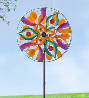 Colorful Kaleidoscope Dual-Rotor Metal Wind Spinner