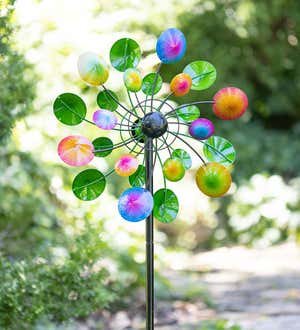 Multi-Colored Disc Wind Spinner