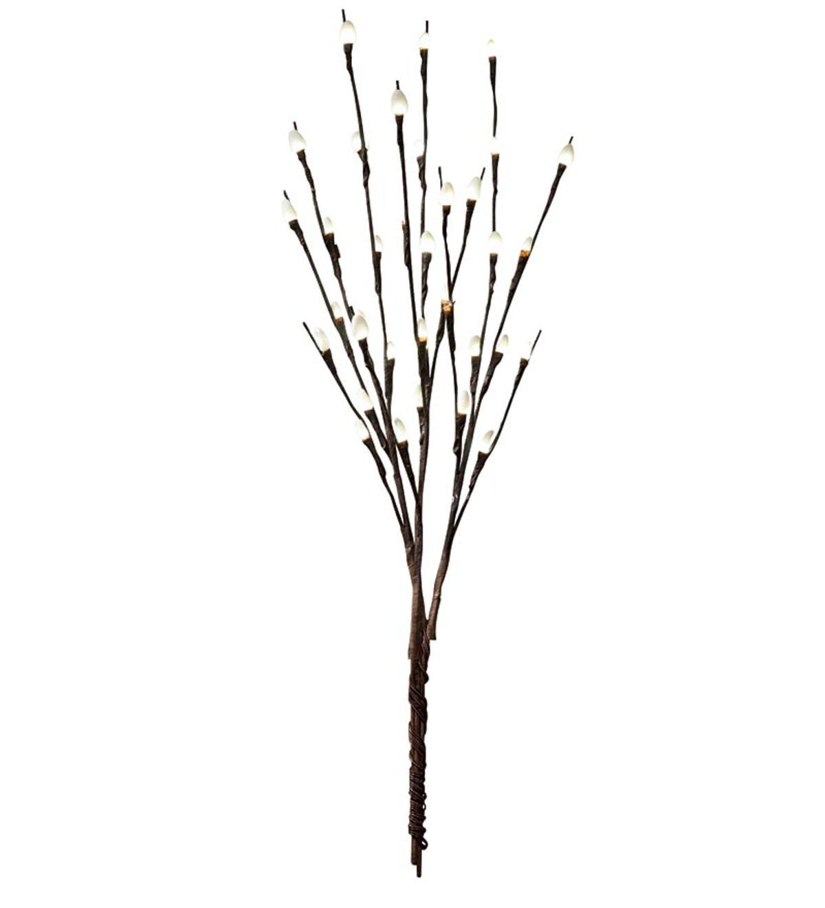 Pussy Willow LED Light Branches, Set of 3 - White
