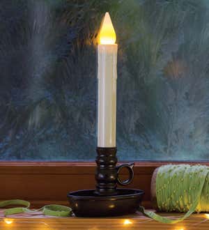 Single Cordless Battery Candle with Timer - Antique Gold
