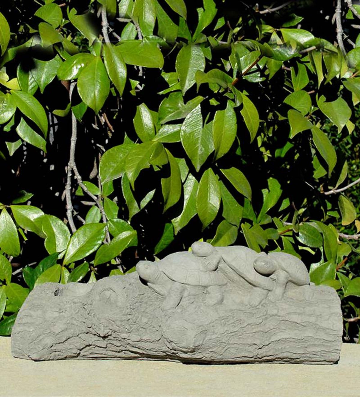 Stone Turtles On Log Tea Light Holder - Classic