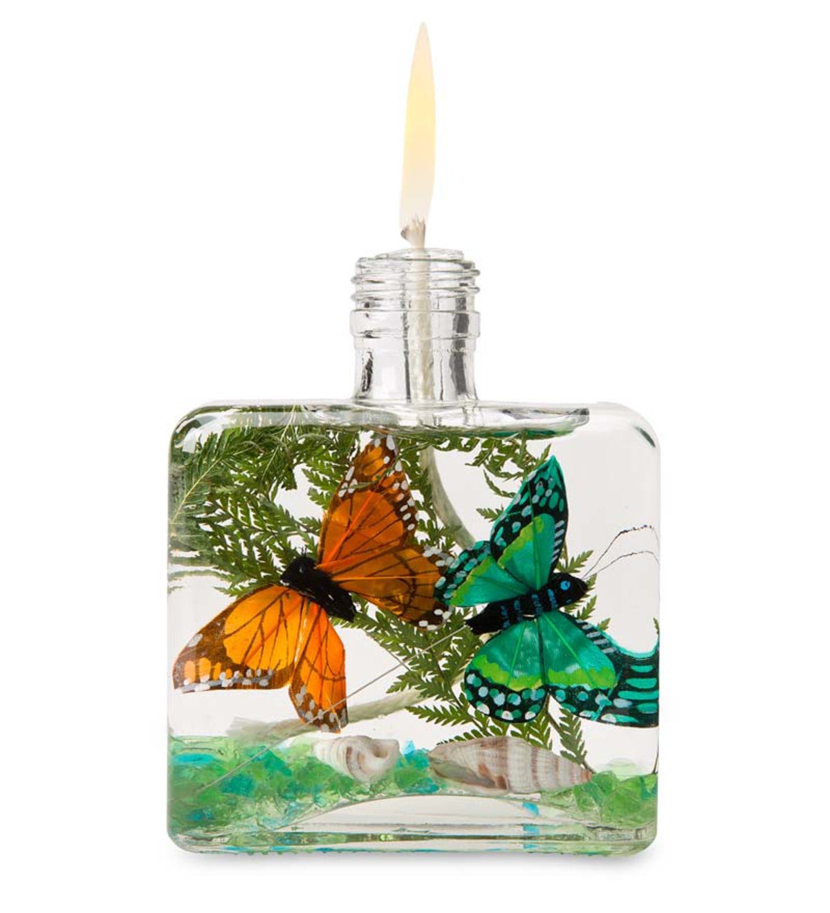 Square Butterflies And Seashells Oil Candle