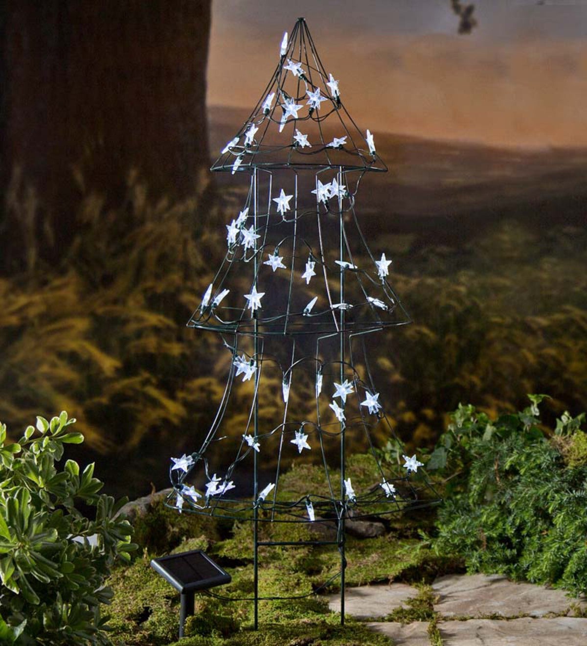 Solar LED-Lighted Christmas Tree
