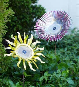 Solar Powered Garden Spinner Stake - Dandelion