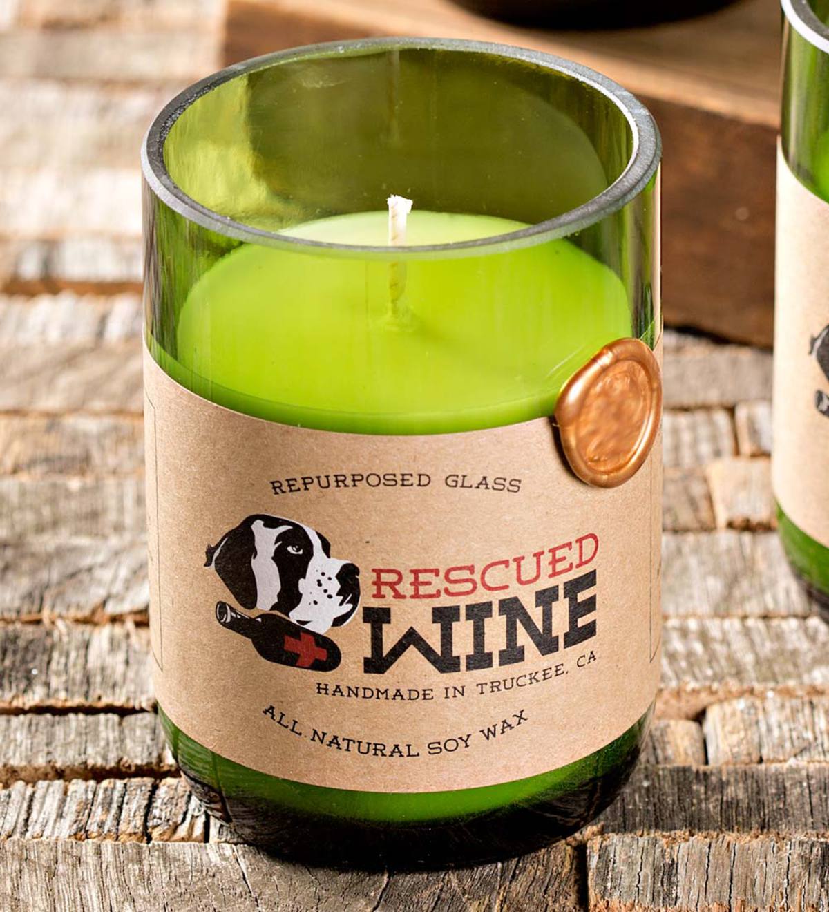Rescued Wine Soy Candles - Champagne