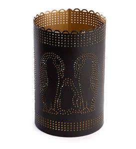 Punched Tin Votive Holders - Penguin Family