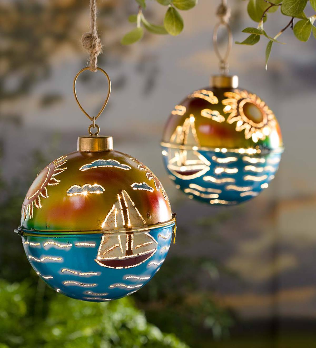 Lighted Metal Sailboat Ornament - Sailboat