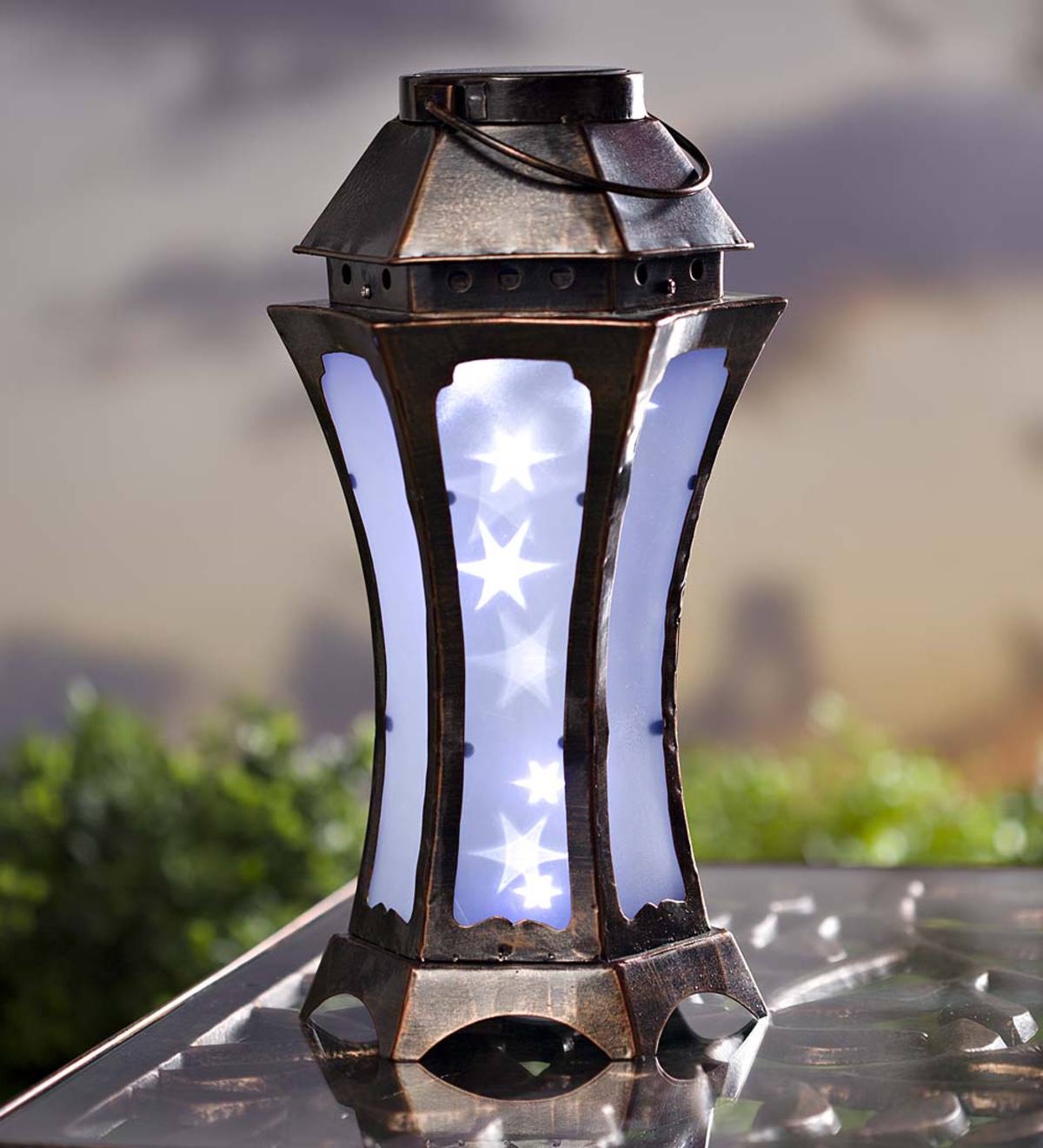 Metal Sparkling Lights Solar Lantern