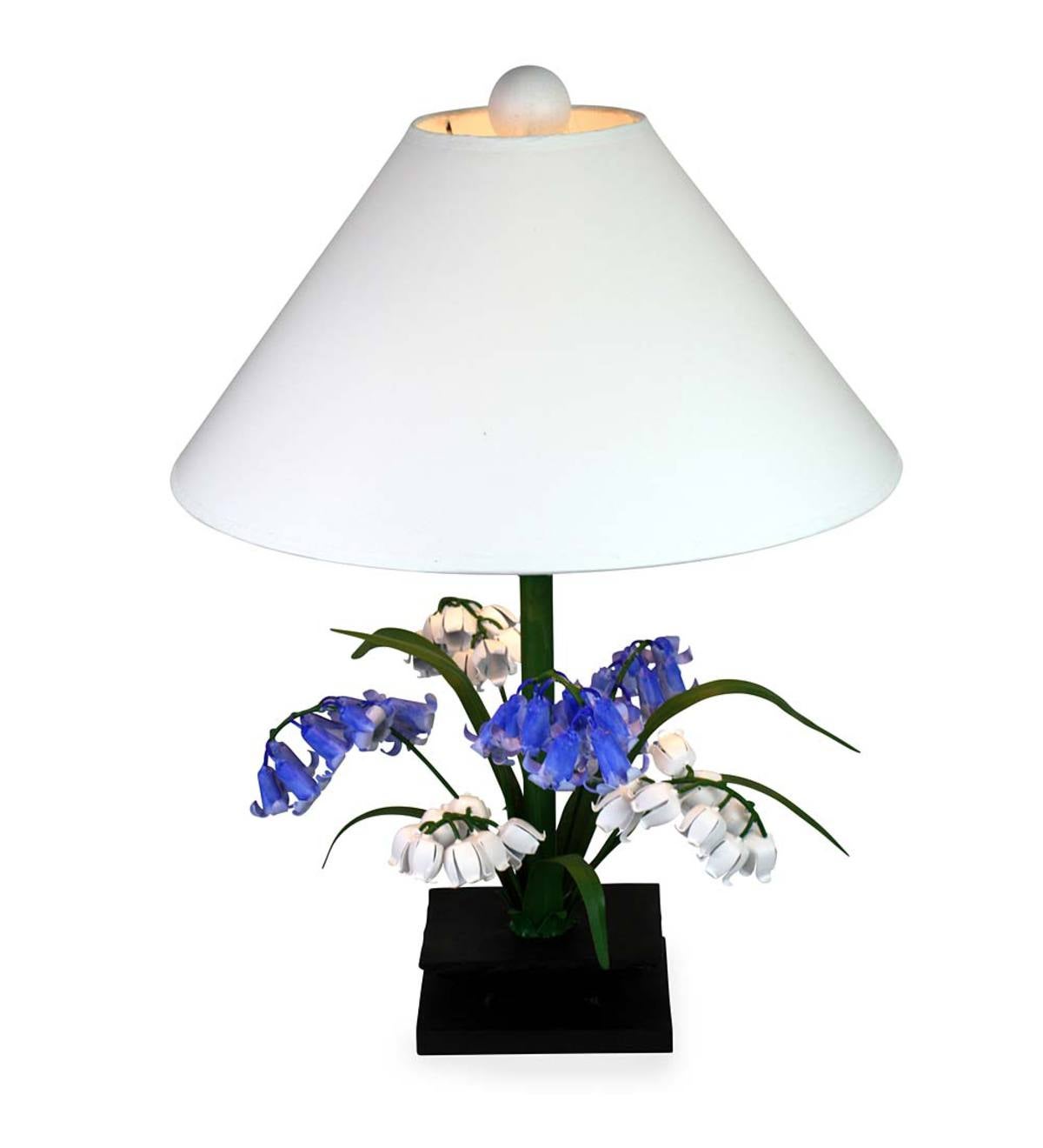 Bluebell and Lily Metal Table Lamp
