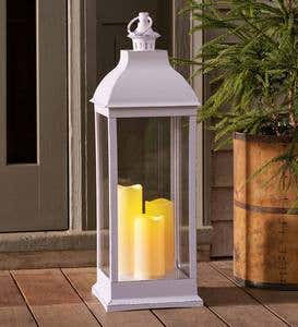 Antique-Style Lantern with Electric Candles