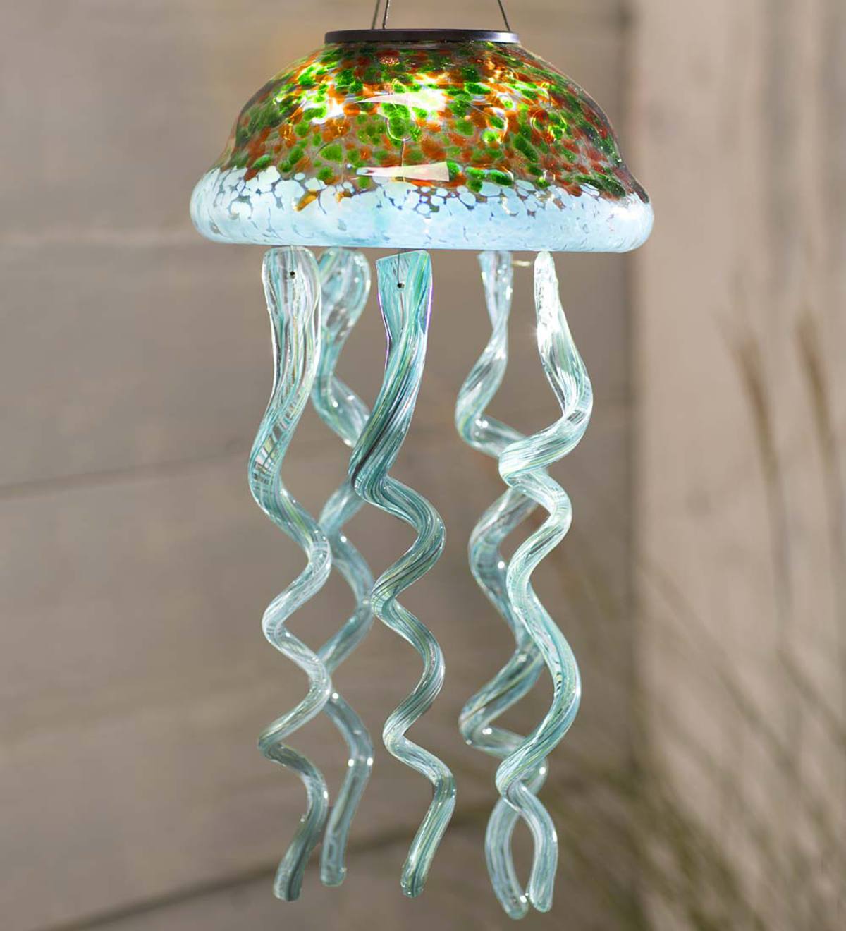 Solar Glass Jellyfish Mobile