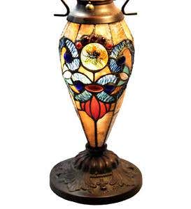 Baroque Double-Lit Table Lamp - Teal