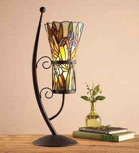 Stained Glass Vase-Style Table Lamp