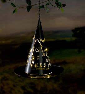 Lighted Metal Witch's Hat