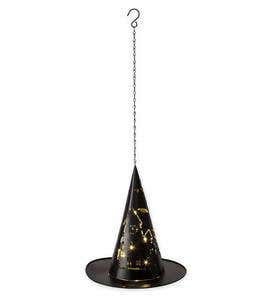 Lighted Metal Witch's Hat