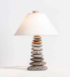 Rock Cairn Coastal Cottage Lamp