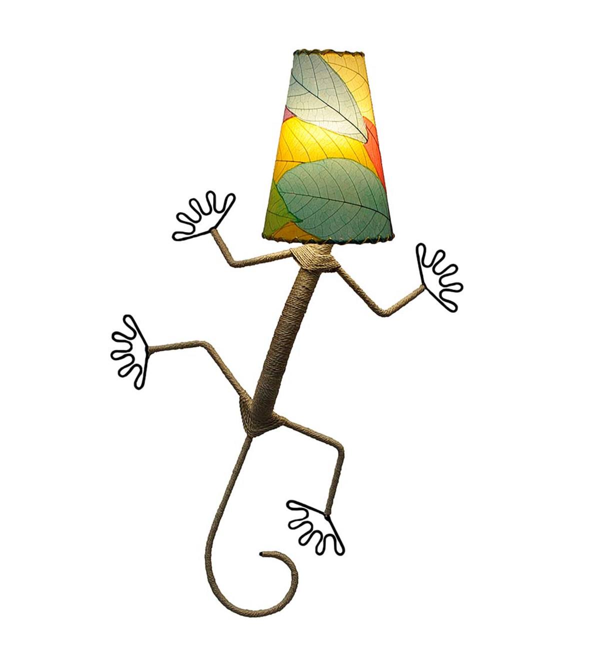 Handcrafted Gecko Wall Lamp