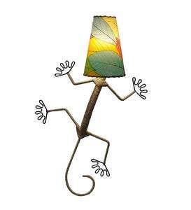 Handcrafted Gecko Wall Lamp - Red