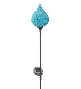 Lighted Solar Water Drop Stake - Blue