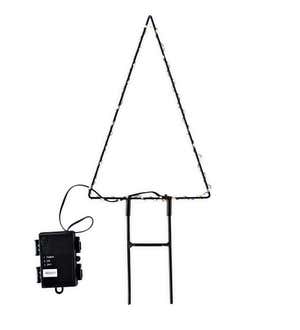 LED Lighted Snowman and Tree Stakes