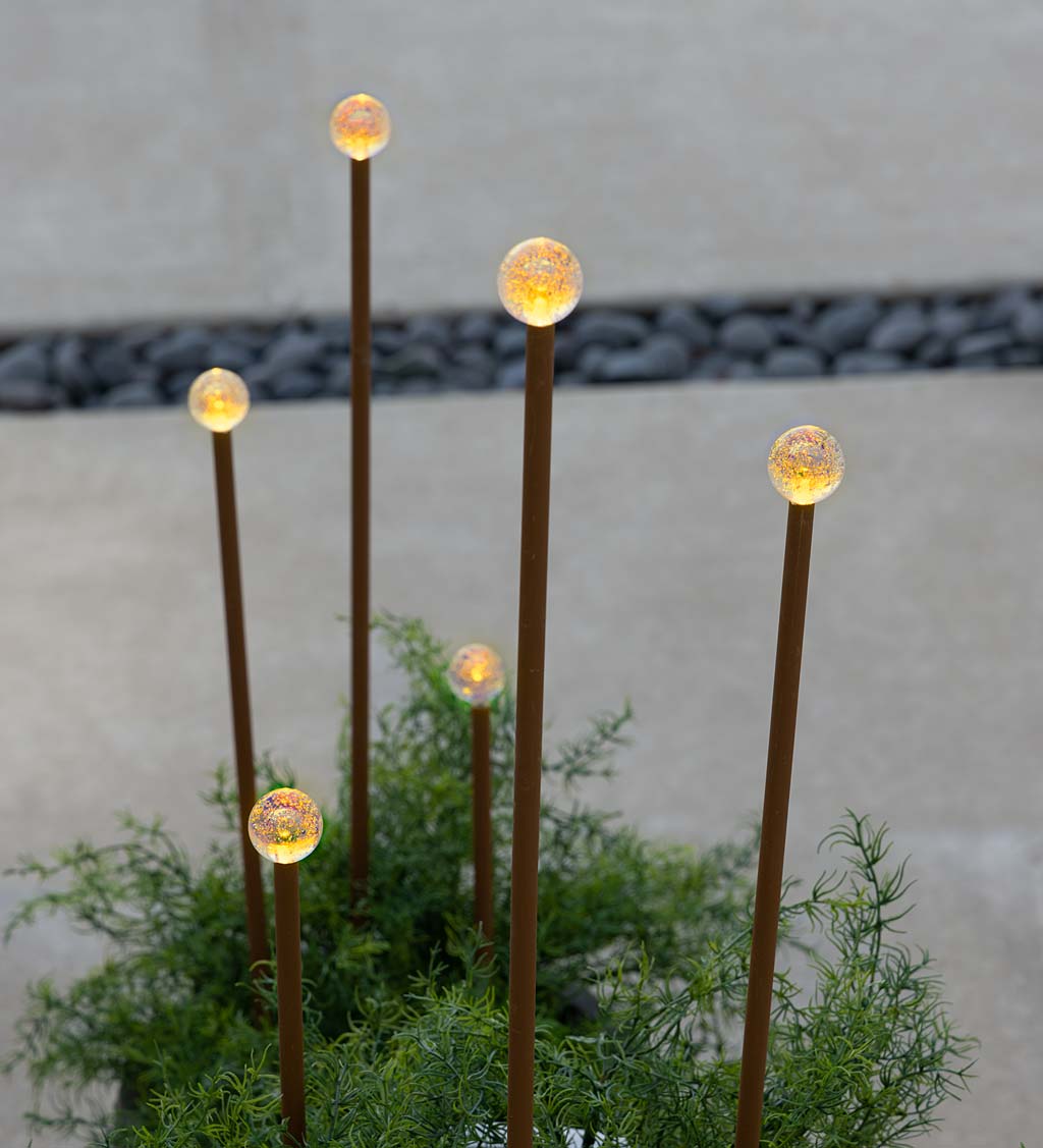 LED Plant Light Stakes, Set of 3