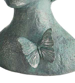 Large 12" High Resin Butterfly Queen Sculptural Planter