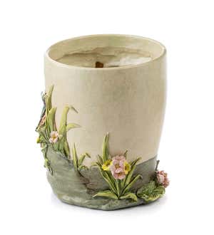Cylinder and Round Birds and Flowers 3-Dimensional Planters