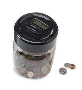 Digital Coin Counting Money Jar - Blue