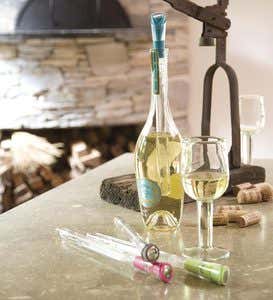 Wine Cooling Rod With Pour Spout - Green
