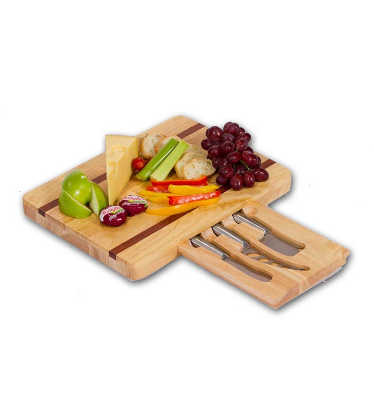 Large Wooden Cheese Board with Cheese Tools