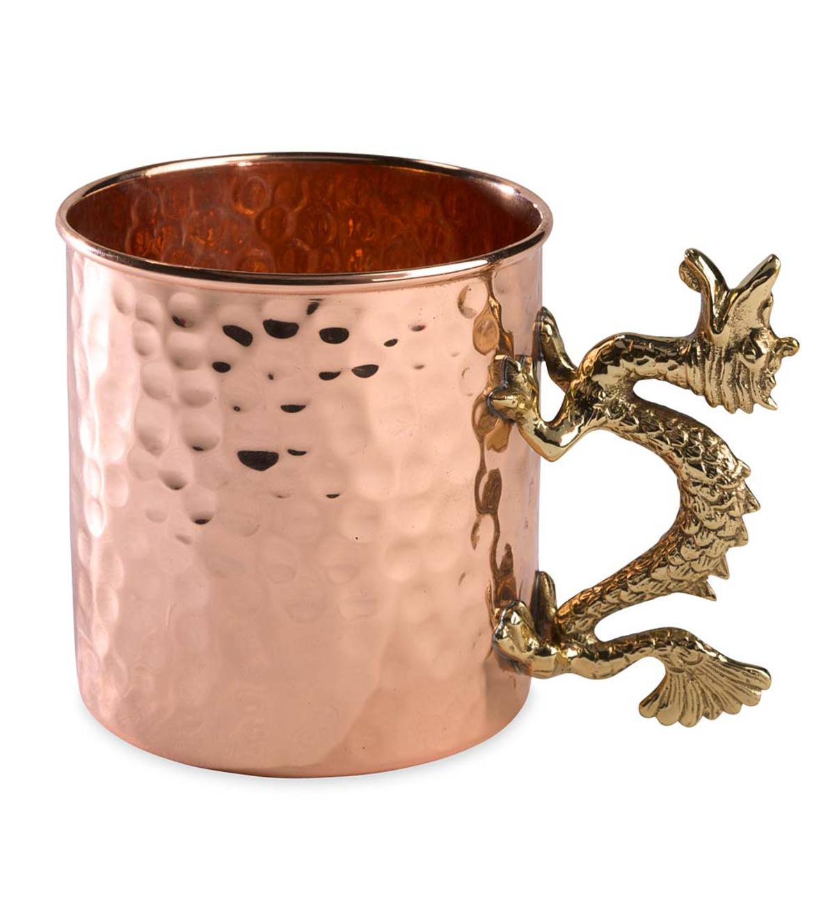 Dragon-Handled Copper Mug
