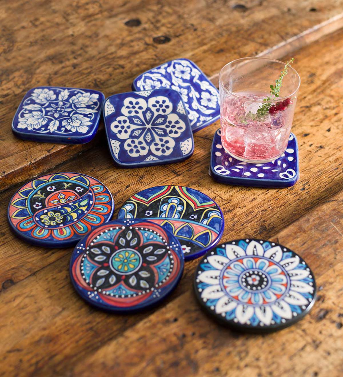 Ceramic Coasters, Set of 4