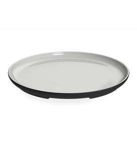 Magisso® Naturally Cooling White Line Ceramic Small Round Serving Plate