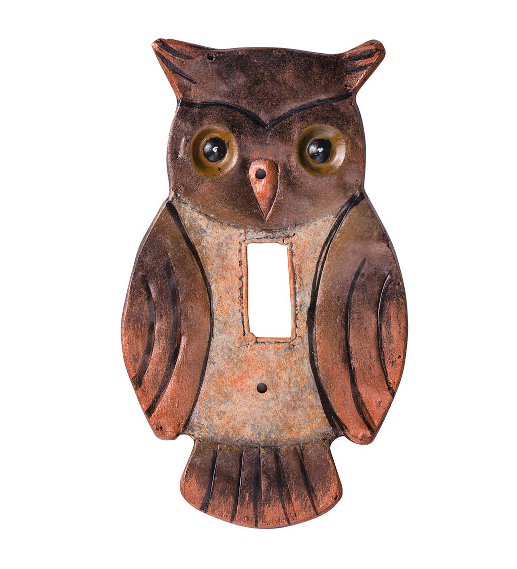Hand-Painted Light Switch Cover - Owl