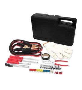 31-Piece Roadside Emergency Kit with Jumper Cables and More in Hardshell Case