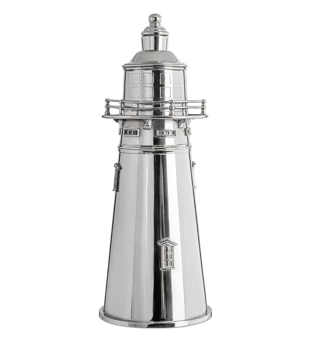 Silver-Plated Brass Lighthouse Cocktail Shaker