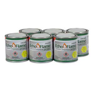 Echo Flame Gel Fuel Cans, Set of Six