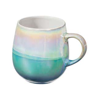Blue Arctic Iridescent Ceramic Mug