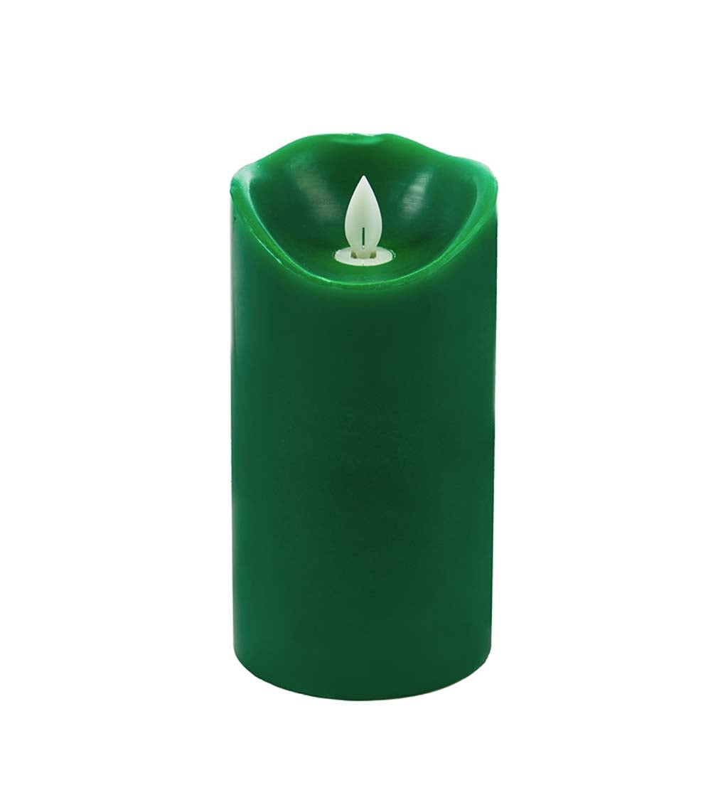 Scented LED Pillar Candle with Moving Wick - Eucalyptus