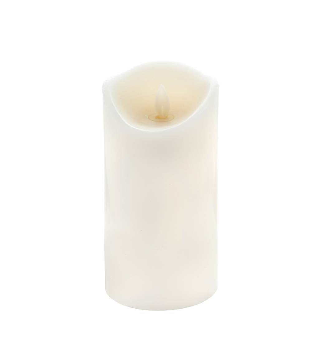 Scented LED Pillar Candle with Moving Wick - Ribbon Candy