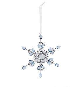 Metal Snowflake Ornament with Jewels