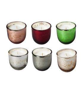 Mixed Colored Metal Candle Gift Set, Set of 6