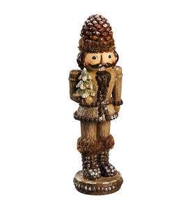 Woodland Pine Cone Nutcracker Tabletop Figurine
