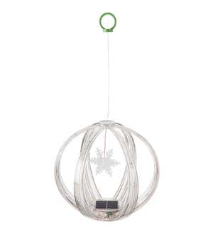 Solar Color Chasing Lighted Sphere Mobile - Snowflake