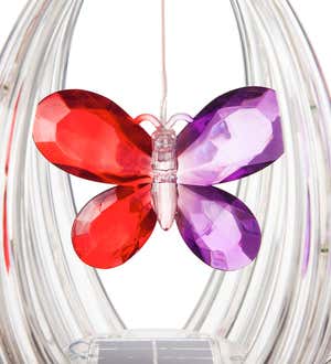 Solar Color Chasing Lighted Sphere Mobile - Butterfly